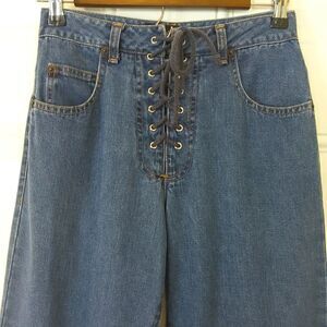 For Joseph five pocket blue jeans with drawstring closure